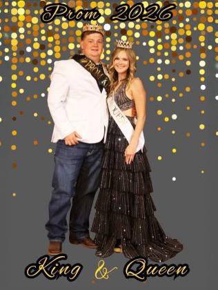 MOTLEYROYALTY Colter Fisk and Harlee Hill were elected Motley County’s 2026 Prom King and Queen last week. | COURTESY PHOTO