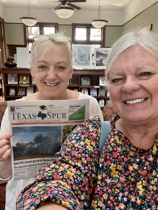 TEXAS NEWSPAPER IN THE BLACK HILLS AND BADLANDS Last week, editors Barbara Brannon (pictured here with librarian Kathy at the 1905 Carnegie Library in the Wild West town of Deadwood, South Dakota) and Kay Ellington produced newspaper issues from the road, including ongoing social media coverage of the Matador tornado. We’re grateful for the many public libraries that allowed us to work in their spaces as we traveled from town to town. | THE TEXAS SPUR