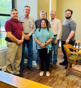 Lydia Rodriguez was appointed last week as the new Chief Appraiser for Briscoe County Appraisal District. Back: Kyle Fuston, Rank Cogdell, Larry Comer, Phil Barefield, Jay Grysikiewicz. Front: Lydia Rodriguez | COURTESY PHOTO