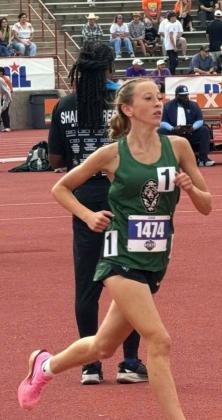 STATE RUNNER-UP Hallie Irons of Guthrie finished 2nd in the1600-meter run, earning the silver medal. She also finished the 3200-meter run in 6th place. | COURTESY PHOTOS