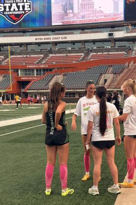 GUTHRIE 4X400 The Guthrie girls 4x400 relay team finished in 4th place at State with a time of 4:15:18. | COURTESY PHOTO