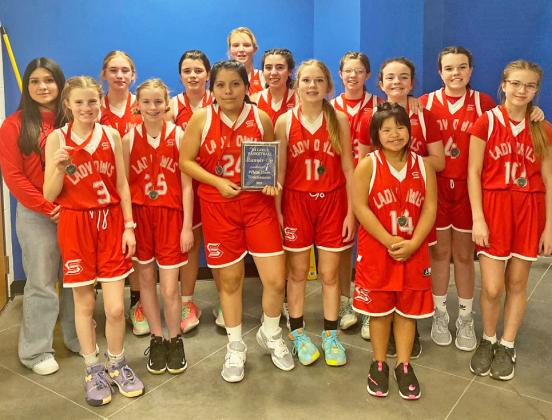 TOURNEY HONORS The Silverton junior high girls won runner-up at the White Deer basketball tournament last week. | COURTESY PHOTO