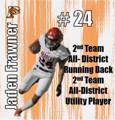 JADEN FRAWNER Junior, 2nd Team Running Back, 2nd Team Utility Player