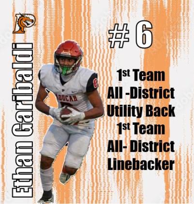 ETHAN GARIBALDI Freshman, 1st Team Utility Back, Linebacker