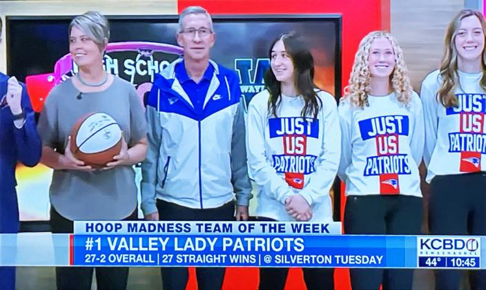 SPOTLIGHT ON VALLEY LADY PATRIOTS KCBD-TV TEAM OF THE WEEK