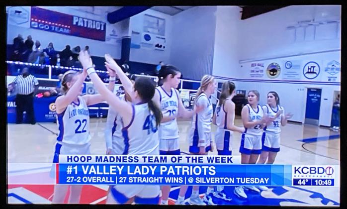 SPOTLIGHT ON VALLEY LADY PATRIOTS KCBD-TV TEAM OF THE WEEK