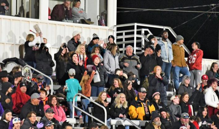 MATADOR COUNTRY Motley County fans packed the stadium last week in Idalou for the quarterfinal playoff game versus district rival Jayton. This week in the town of Matador, a downtown Christmas event has been rescheduled from Thursday to Friday so that fans can go to the semi-finals game Thursday at 7 p.m. in Lockney. Motley County will be the home team. | COURTNEY MENDOLA