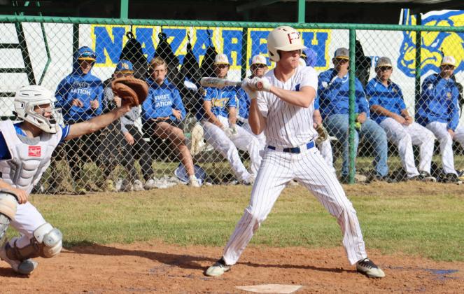 VALLEY BASEBALL TheValley Patriots baseball team took a tough loss Monday 14-3 from Nazareth, who is on a three-game winning streak.Valley saw five different players step up and record at least one hit. One of them was Leo Cruz, who scored a run and stole two bases while going 1-for-3. For their next game, Valley will head out on the road to take on Kress at 4:30 p.m. on Monday, April 8. | SHADI BUCHANAN PHOTO
