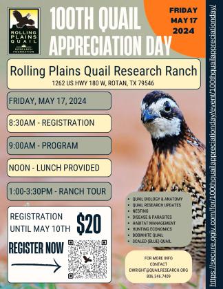 THE WATCHWORD of the Rolling Plains Quail Research Ranch is “Preserving Texas’ wild quail hunting heritage for this, and future, generations.”