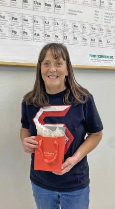 Silverton science teacher Amanda Miller celebrated her retirement from Silverton schools last week. Superintendent Michelle Francis wished her well. | COURTESY PHOTOS