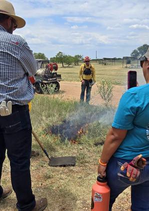 Last week the Cottle County Extension Office held a Prescribed Fire Field Day in conjunction with Texas Parks and Wildlife. Speakers conducted demonstrations and explained the benefits of the practice. The extension office plans future programming such as this event. | COURTESY PHOTOS