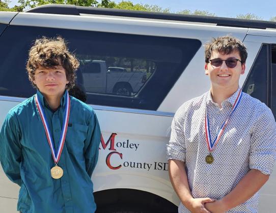UIL HONORS Congratulations go to Taylor Halsell, a senior on his 5th place finish in Prose Interpretation and Bradyn Rose, a sophomore, for his 1st place in Physics. Bradyn has qualified to compete at the state competition in Austin in May. | COURTESY PHOTO