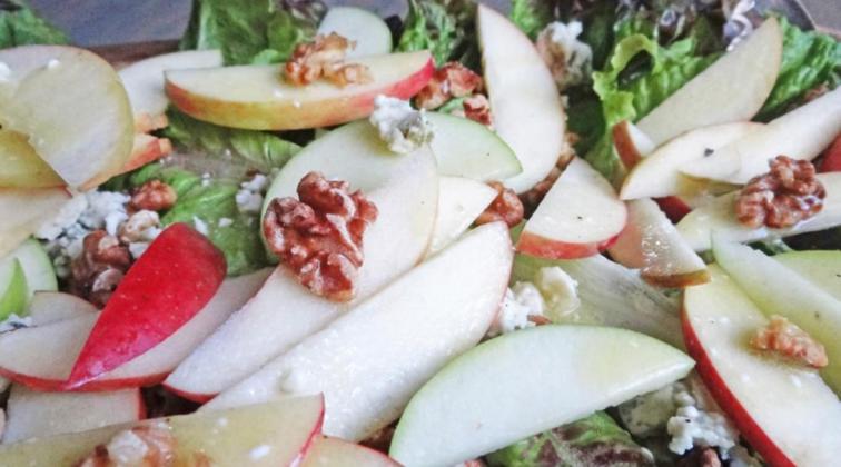 CRUNCH! This savory, crisp salad will carry us right into fall with its combination of fresh ingredients. | ANGELINA LARUE