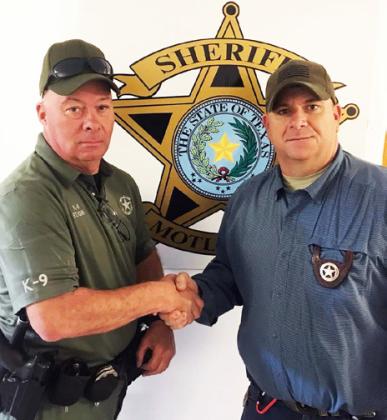 MOTLEY RESERVE DEPUTY Motley County has hired a new reserve deputy in the Sheriff’s Office. W. Egen (left) is a K-9 officer. | COURTESY PHOTO