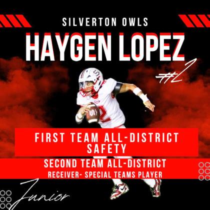 SPOTLIGHT ON SILVERTON OWLS FOOTBALL ALL-DISTRICT HONORS
