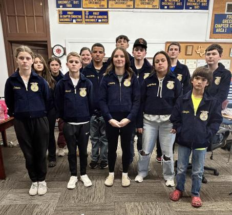 MOTLEY FFA JACKETS Last week, the Greenhand members of the Motley Future Farmers of America received their blue jackets. | COURTESY PHOTO