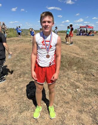 FRESHMAN BRIGGS HOLT finished in 8hth place during the Caprock Canyon Bison Run cross country meet on Sept. 2. | COURTESY PHOTO