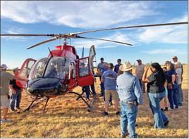 MOTLEY EMS TRAINING Last week members of the Motley County Emergency Mangement Service conducted landing zone training to learn about best practices for airlifting individuals in emergency situations. | COURTESY PHOTOS