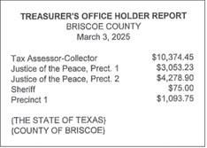 Texans Feeding Texans affidavit of completion of 2024 grant accepted by Briscoe commissioners