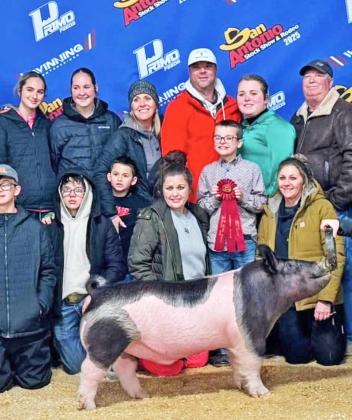 PADUCAH HONORS Congratulations go to Paducah ISD livestock exhibitors Maddox Moore, who placed 2nd, and McKinley Moore, who placed 5th, at the San Antonio Stock Show. | COURTESY PHOTOS