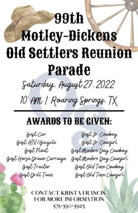 Motley-Dickens Old Settlers  Reunion &amp; Rodeo this week