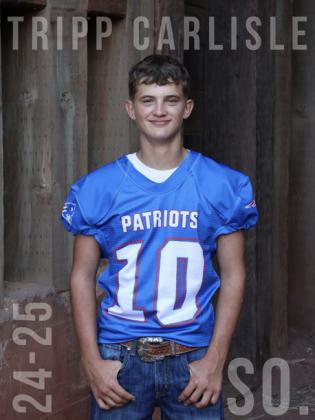 Fullback TRIPP CARLISLE, SOPHOMORE