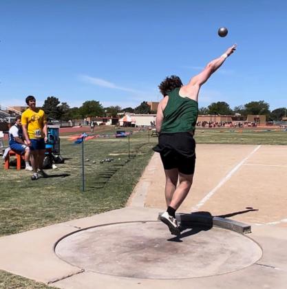 STATE BOUND Congratulations go to Guthrie’s Hadley Ray, who was the regional champion in shot put with a throw of 44’7.5”. He will be representing Guthrie in the shot put at the State track meet in Austin. | COURTESY PHOTOS