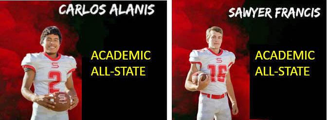 ACADEMIC ALL-STATE Congratulations go to Silverton football players Carlos Alanis and Sawyer Francis for meeting the academic standards for the Texas High School Coaches Association 2023 Academic All-State honors. | COURTESY GRAPHICS