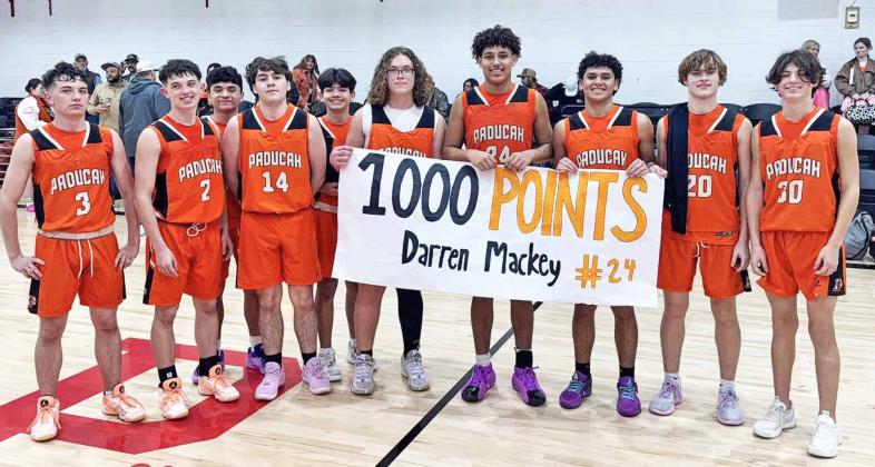 MACKEY MAKES IT BIG Paducah Junior Darren Mackey was recognized last week when he reached 1,000 career points playing basketball for the Paducah Dragons. | COURTESY PHOTO