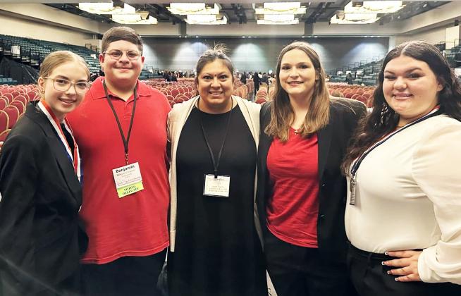 Congratulations go to the Silverton TAFE (Texas Association of Future Educators) on their recent awards: Ben Trevino, gold award in Project Visualize; Landry Whitworth, national qualifier in lesson planning delivery, STEM; and April Fernandez, state officer and historian for 2025–26. | COURTESY PHOTOS