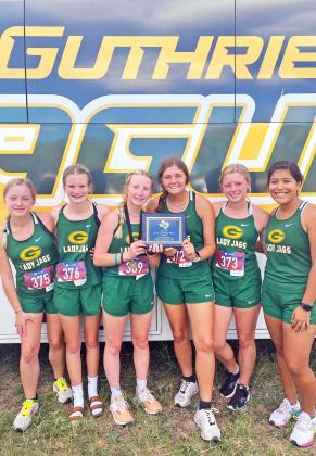 FIRST PLACE At last week’s Crowell CrossCountry Meet, the Guthrie varsity girls and the Guthrie junior high girls each placed first. | COURTESY PHOTO