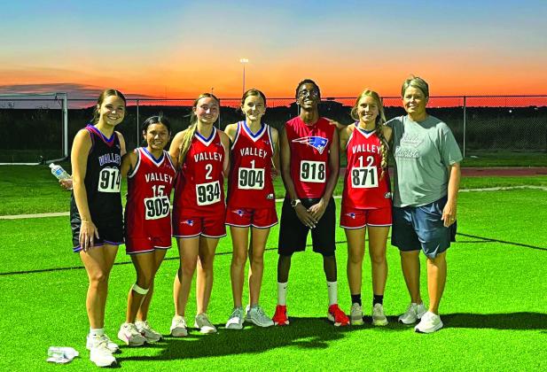 TWO PATRIOTS TOP TEN Micah Ferrel and Paisley Cruse placed in the top ten during the WTAMU Twilight Run, the first cross country meet of the year, on Friday, Aug. 22. | COURTESY PHOTO