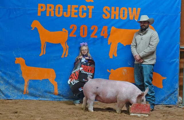 SWINE RESERVE GRAND CHAMPION GRACE CRISWELL