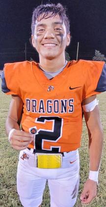 PADUCAHSTANDOUT ThePaducah Dragons suffered a hard loss last week to #1 Benjamin, but senior Josh Gonzales earned a Player of the Game helmet sticker from Texas 1-A Fan for his efforts. | TEXAS 1A FAN PHOTO
