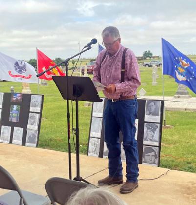 DANNYFRANCIS remembered local service men who paid the ultimate price for our freedom at Silverton’s Memorial Day Ceremony May 26. | WYLIE BOMAR PHOTOS