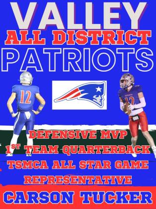 SPOTLIGHT ON VALLEY PATRIOTS FOOTBALL ALL-DISTRICT HONORS
