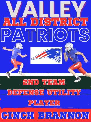SPOTLIGHT ON VALLEY PATRIOTS FOOTBALL ALL-DISTRICT HONORS