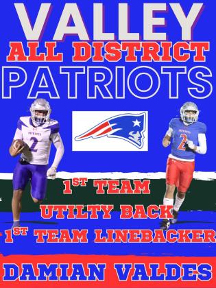 SPOTLIGHT ON VALLEY PATRIOTS FOOTBALL ALL-DISTRICT HONORS