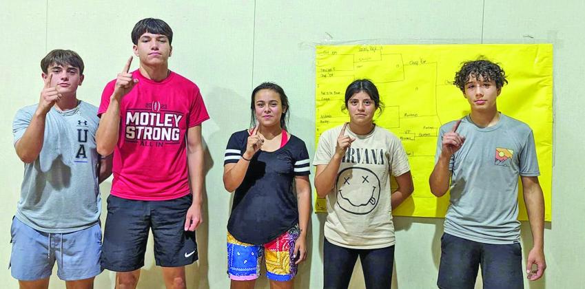 Last week Motley County seniors brought the year to a rollicking close with a Seniors versus Staff dodgeball game. | COURTESY PHOTOS