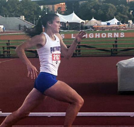 TOP TRINITY SCHLUETER finished in 4th place in the Girls 200m run, with a time of 26.30. | COURTESY PHOTO