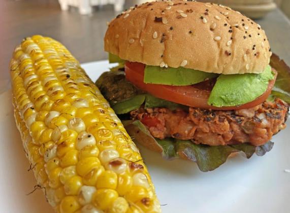 PLANT-BASED PATTIES can be a tasty, satisfying meatless meal when made from scratch—especially with homemade barbecue sauce. | Angelina LaRue photo