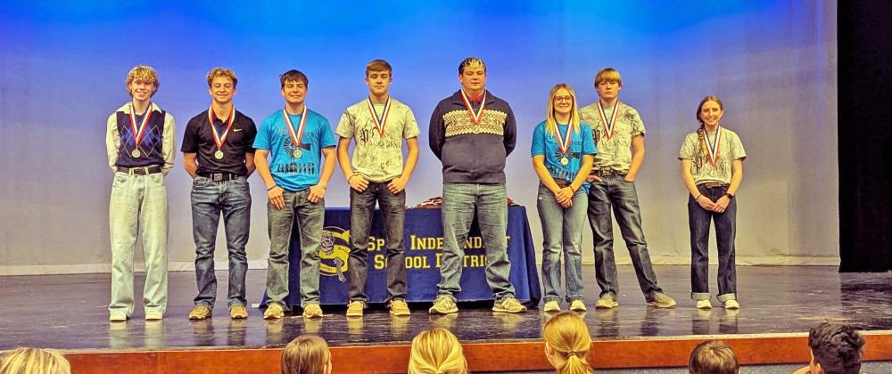 ONE ACT HONORS Motley County and Guthrie had several students recognized as All-Star cast at last week’s District One Act Play meet in Spur, and both schools advanced to Bi-District which will be held in Post March 25. | COURTESY PHOTO