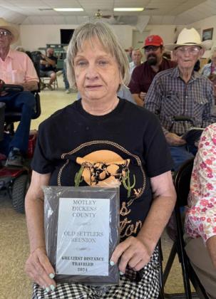 Farthest Traveled to Attend in 2024 Teresa Martin, Pampa, Texas