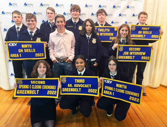 SILVERTON FFA HONORS Following area competition, Silverton FFA students proudly displayed banners of the awards they won. | COURTESY PHOTO