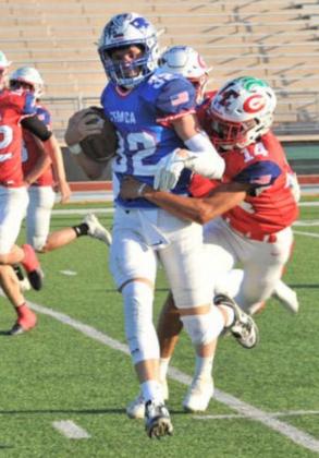 ALL STAR MVP Valley’s Jaxon Edwards finished his high school football career Friday night in Iowa Park with an offensive performance at the TSMCA All-Star game that earned him the Offensive MVP Award. | COURTESY PHOTO