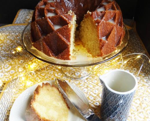 STAR OF THE SHOW A simple Bundt cake can easily be a showstopper for your table, especially when it’s as dense and decadent as this Coconut Cream Pound Cake. | ANGELINA LaRUE PHOTO