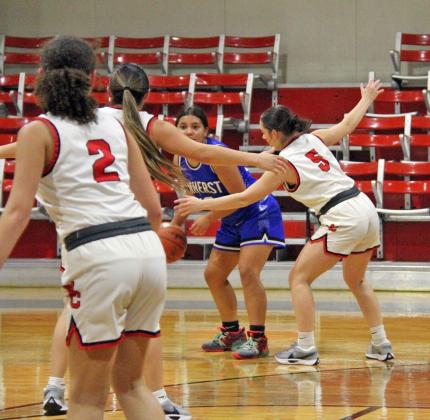 MOTLEY CO. BASKETBALL The Motley County boys and girls varsity basketball teams played during the holiday break, including themostrecentgameinwhichtheLadyMatadorsfelltoSpur69-27 on Friday, Jan. 3. | COURTESY PHOTOS