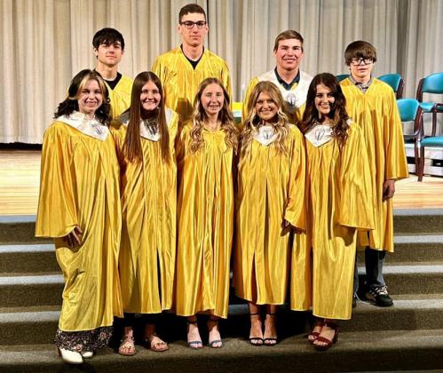 Guthrie High School’s National Honor Society recently inducted two new members, John Smith and Brett Hardin. | COURTESY PHOTO