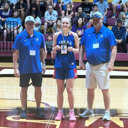 SILVERTONHONOR Maddie Francis of Silverton’s Class of 2026 was the Offensive MVP of theTexas Six-Man Coaches Association Girls Basketball All-Star Game in Wichita Falls Saturday night. The West beat the East 69-18. | COURTESY PHOTO