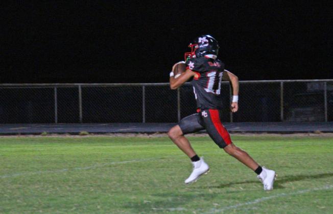 MARTIN SCORES 6 Drake Martin stepped up against the Petersburg Buffaloes, scoring a touchdown in the game on Friday, Oct. 3. | MOTLEY COUNTY MEMORIES